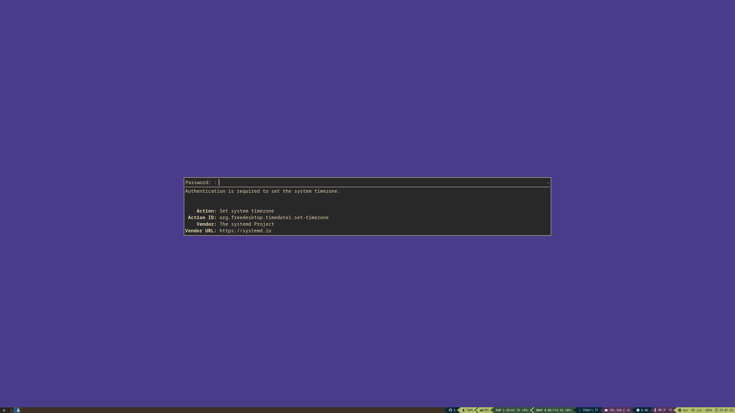 screenshot custom authentication using cmd-polkit with rofi